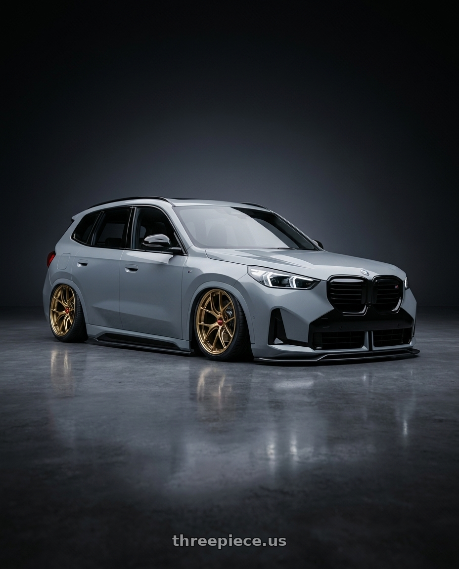 BMW 2025 X3 with BBS RI-D 5x112 21x10.5 +10 Diamond Gold wheels