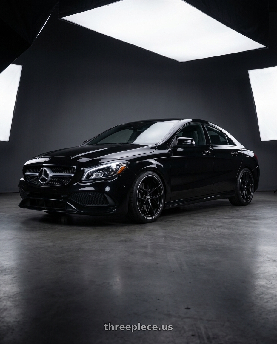 2018 Mercedes-Benz CLA C117 with BBS CC-R 5x112 19x8.0+27 Satin Black wheels