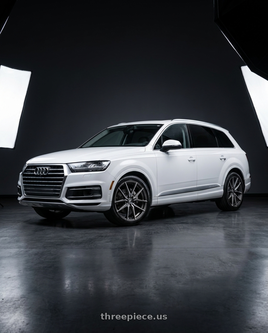 2019 audi q7 with TOUREN TR94 3294 5x112 19x8.5 +35 GLOSS GRAPHITE BRUSHED WITH DARK wheels