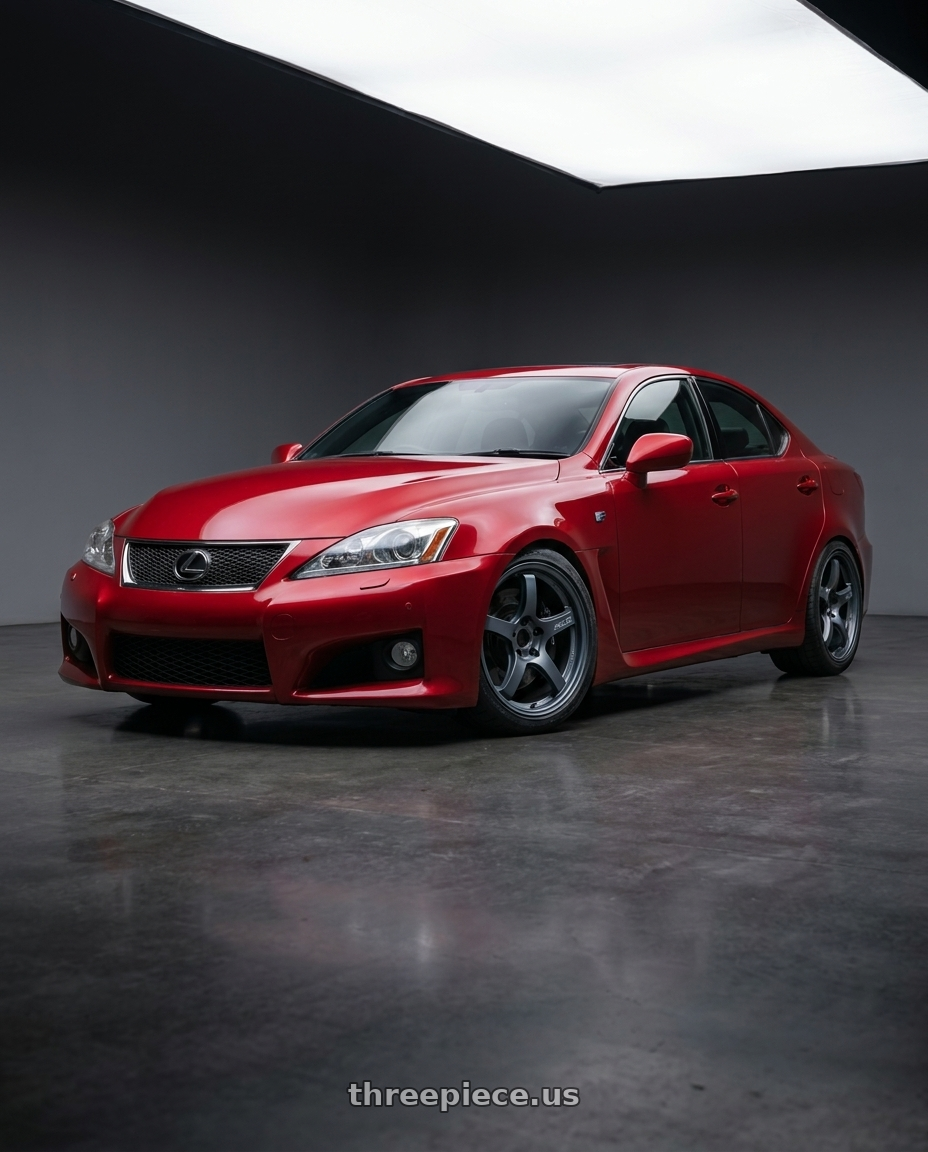 2012 Lexus IS-F with Gram Lights 57CR 5x114.3 19x10.5+35 Gunblue II wheels