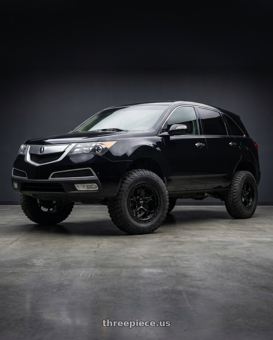 2012 acura mdx with WELD Off-Road Ledge 6x135 18x9 -12 Satin Black / Satin Black wheels
