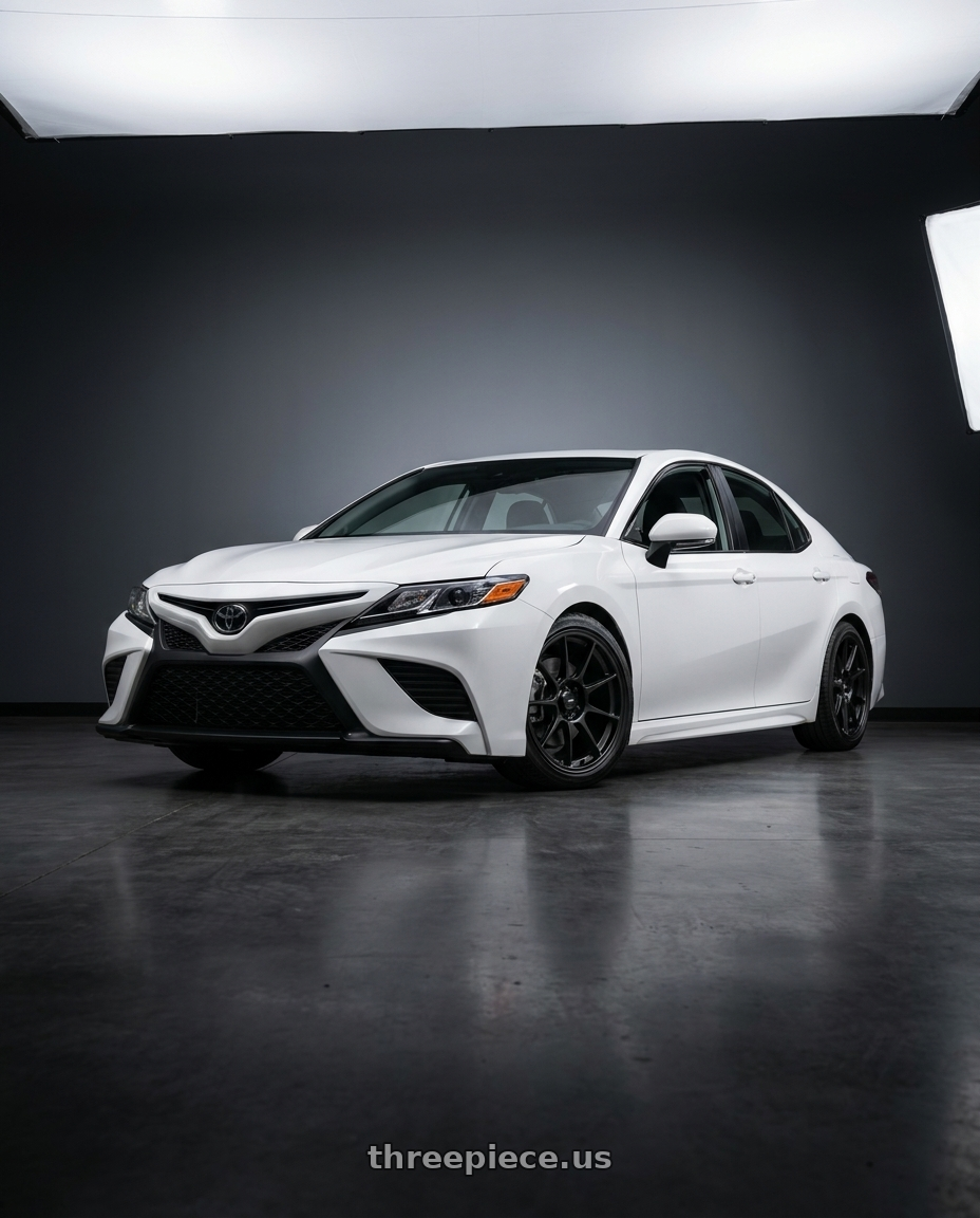 2021 Toyota Camry trd with Konig Dekagram 5x114.3 19x8.5+43 Semi-Matte Black wheels