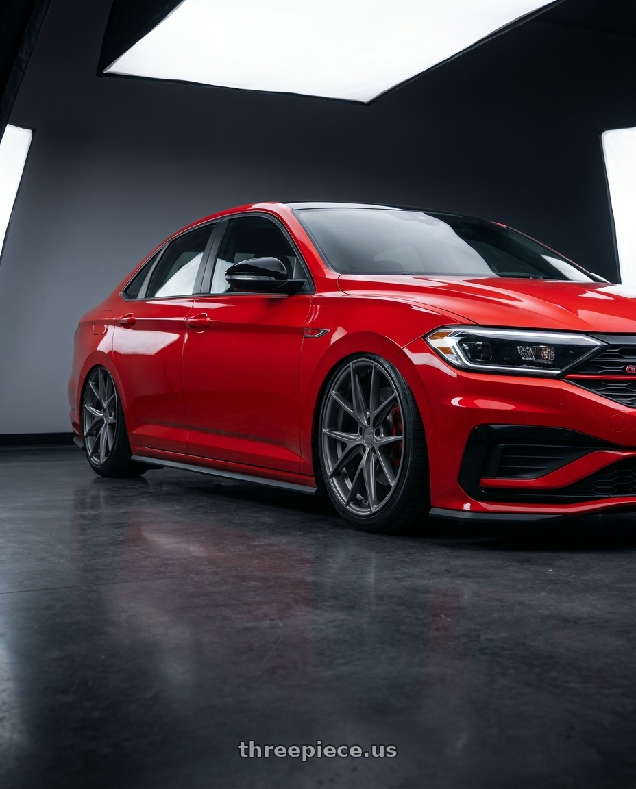 2023 Volkswagen Jetta GLI MK7 with Niche 1PC M116 MISANO 5X112 19X8.5 +42 MATTE GUN METAL wheels