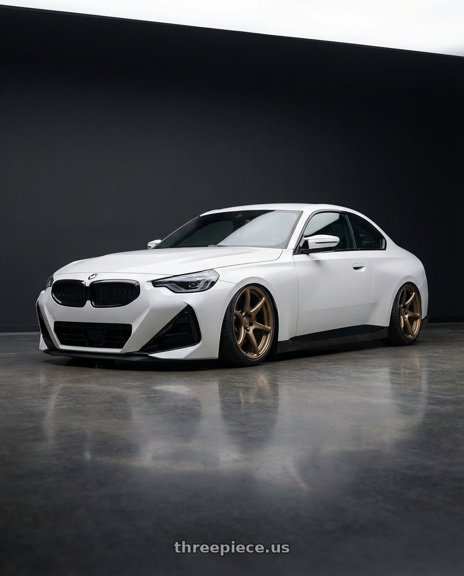 2024 BMW 2 Series G42 with Kansei K11B Tandem 5X112 19x9.5 22 Bronze wheels