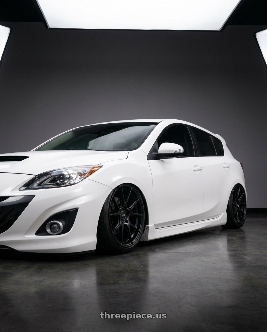 2012 Mazda Mazdaspeed3 with Niche 1PC M117 MISANO 5X114.3 18X8 +42 MATTE BLACK wheels