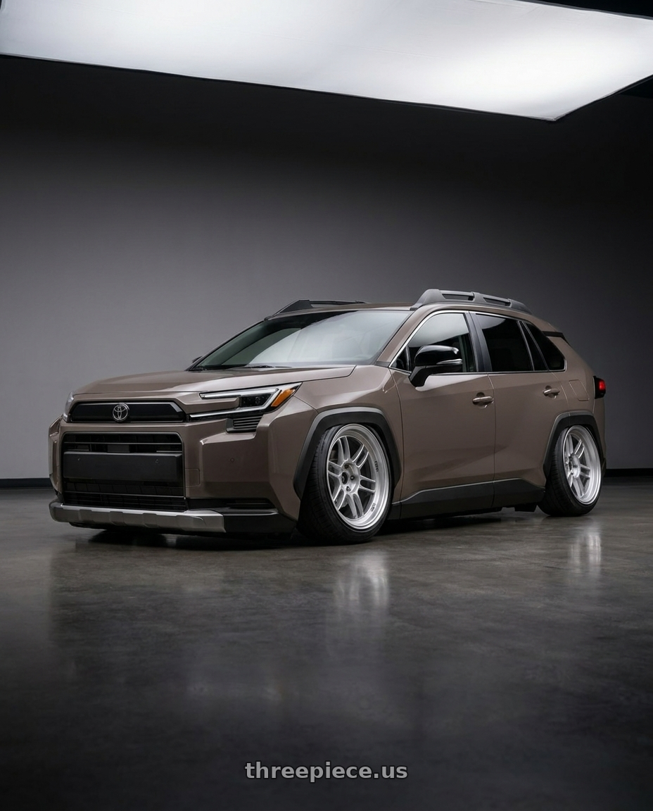 2026 Toyota rav4 with Enkei RPF1 5x114.3 18x8.5+40 Silver wheels