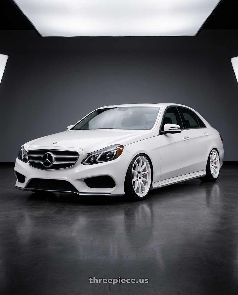2016 Mercedes Benz e350  with Work Emotion Zr10 5x112 19x9.5 +38 Azure White wheels