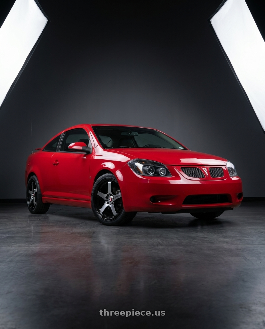 2007 Pontiac G5 GT with Spec-1 SPT-31 5x110/5x114.3 17x7.5 +42 Gloss Black & Machined wheels