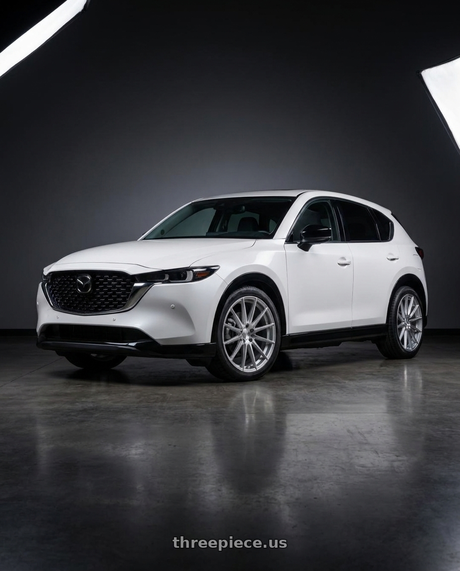2026 MAZDA CX5 with Avant Garde Wheels M615 5X120 20x8.5 +30 Silver Machine wheels