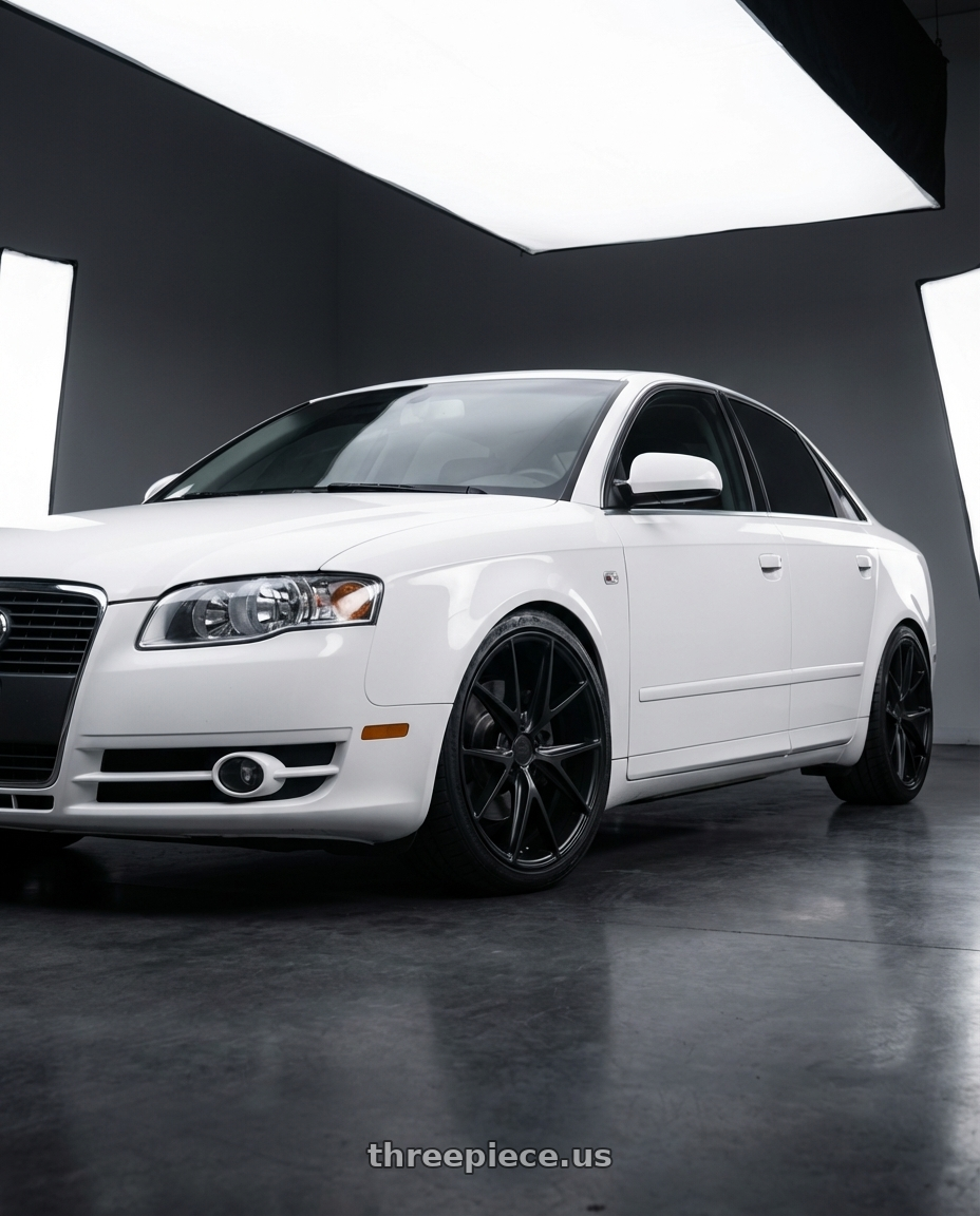 2010 Audi A4 B7 with Niche 1PC M117 MISANO 5X112 18X9.5 +35 MATTE BLACK wheels