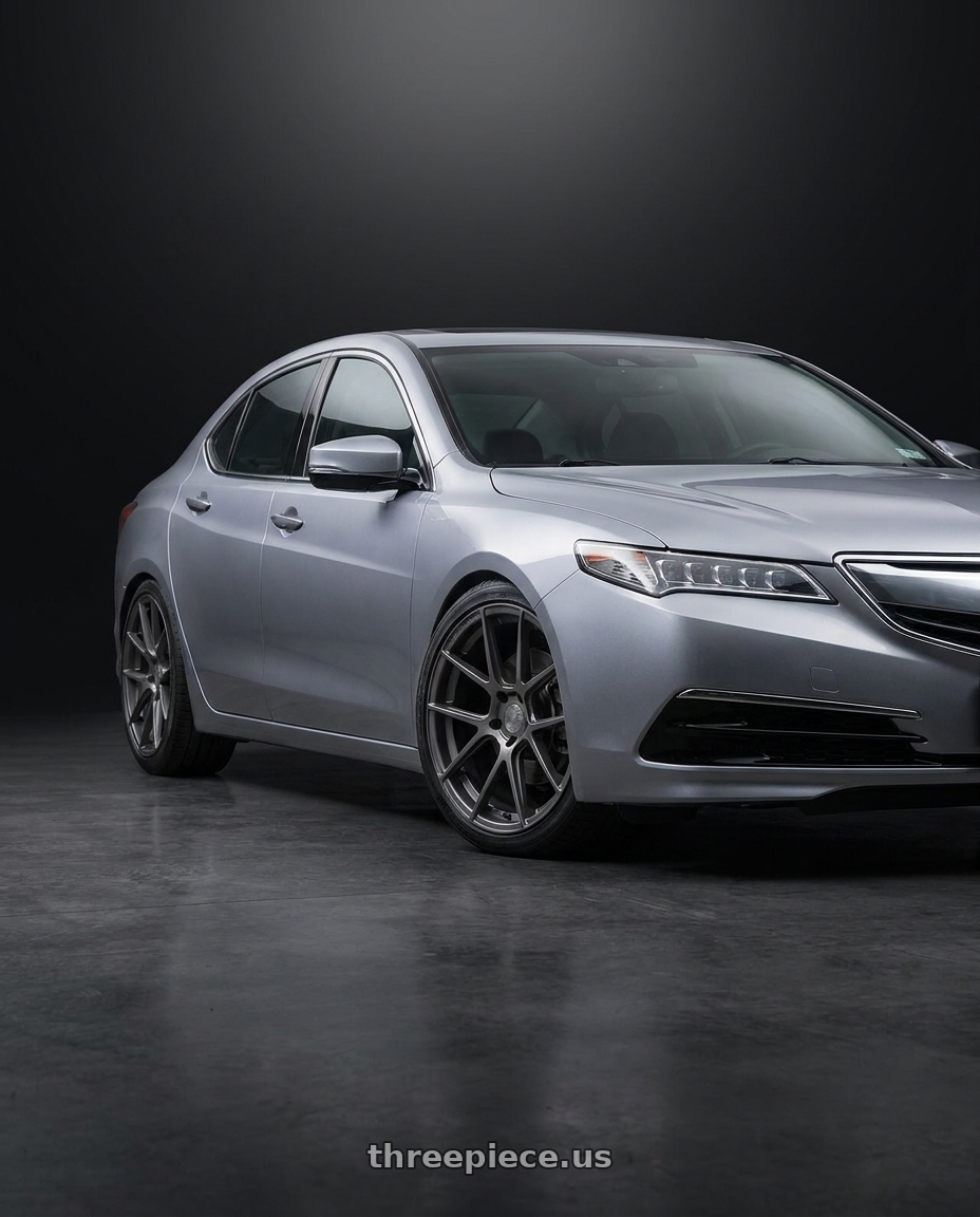 2019 Acura TLX with Avant Garde Wheels M510 5X114.3 19x9.5 +40 Dolphin Grey wheels