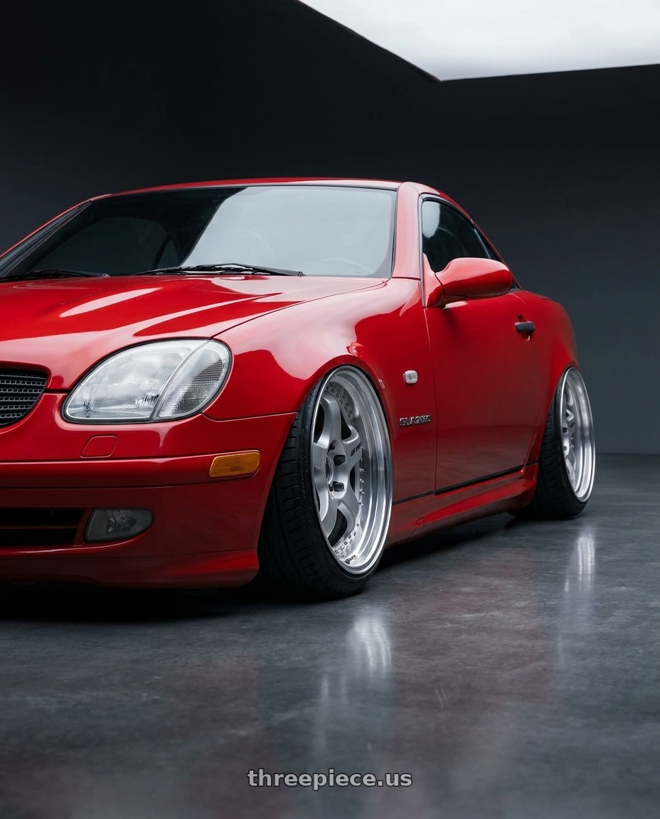 1998 Mercedes slk230 with Work Meister S1 3P 5x112 18x9+30 O Disk Silver wheels