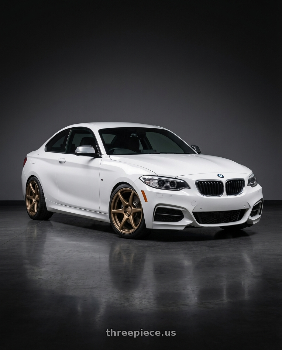 2018 BMW 2 Series F22 with Kansei K11B Tandem 5X120 18x8.5 35 Bronze wheels