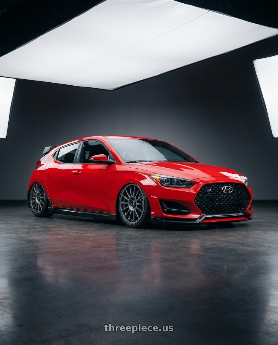 2022 Hyundai Veloster N with fifteen52 PODIUM 5x114.3 / 5x120 19x8.5 +35 FROSTED GRAPHITE (SATIN GREY) wheels