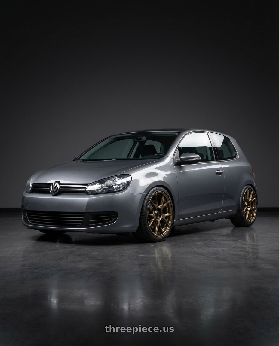 2013 Volkswagen GTI MK6 with Konig Ampliform 5x112 18x8.5+43 Gloss Bronze wheels