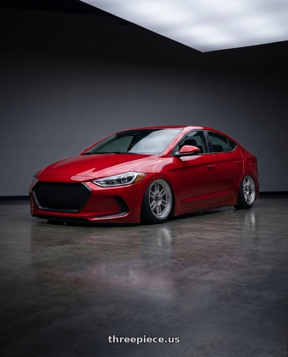 2017 Hyundai Elantra with Enkei RPF1 5x112 17x8+45 Silver wheels