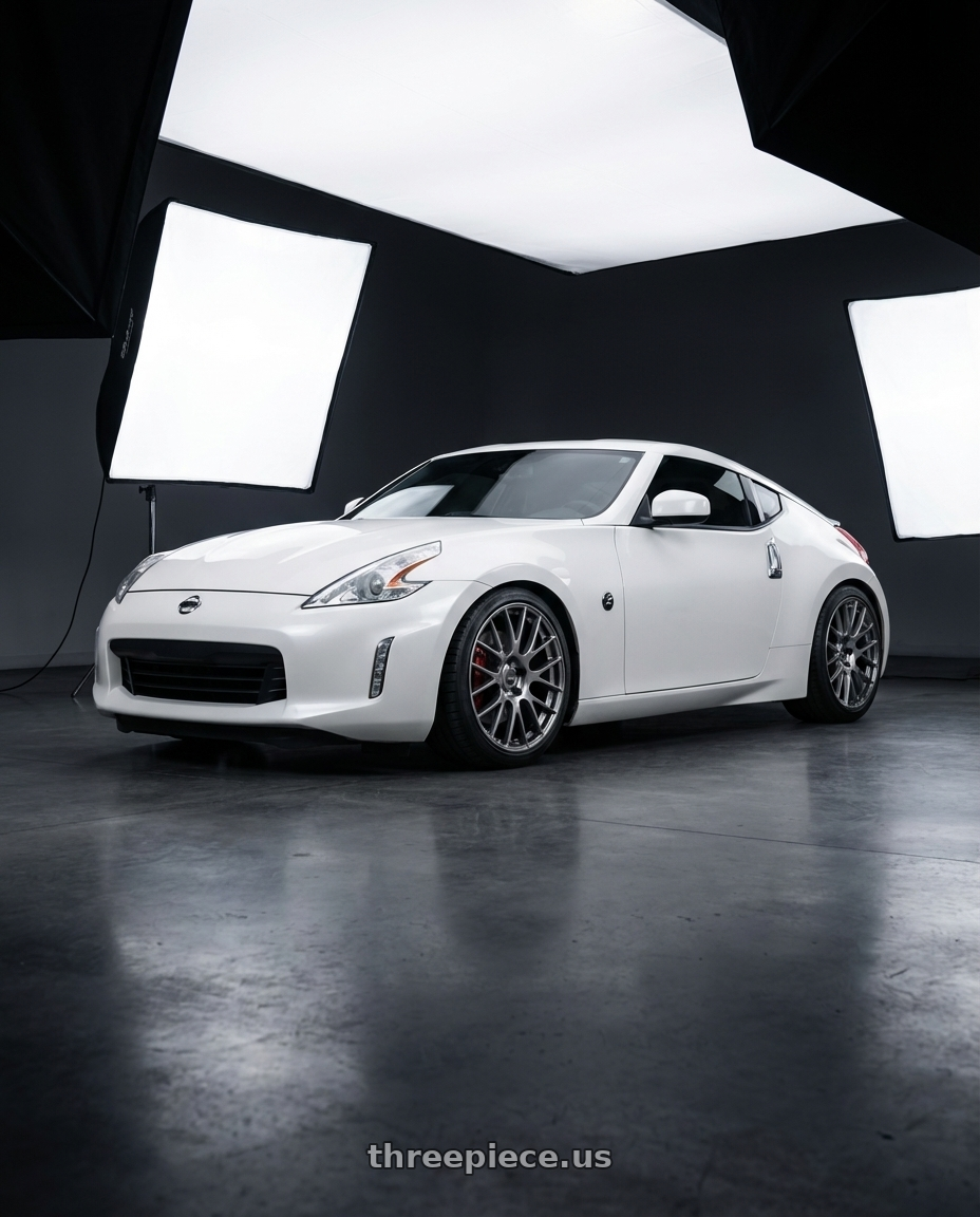 2019 Nissan 370Z with Ssr Gtv04 5x114.3 19×8.5x8.5+45  METALLIC GRAY wheels