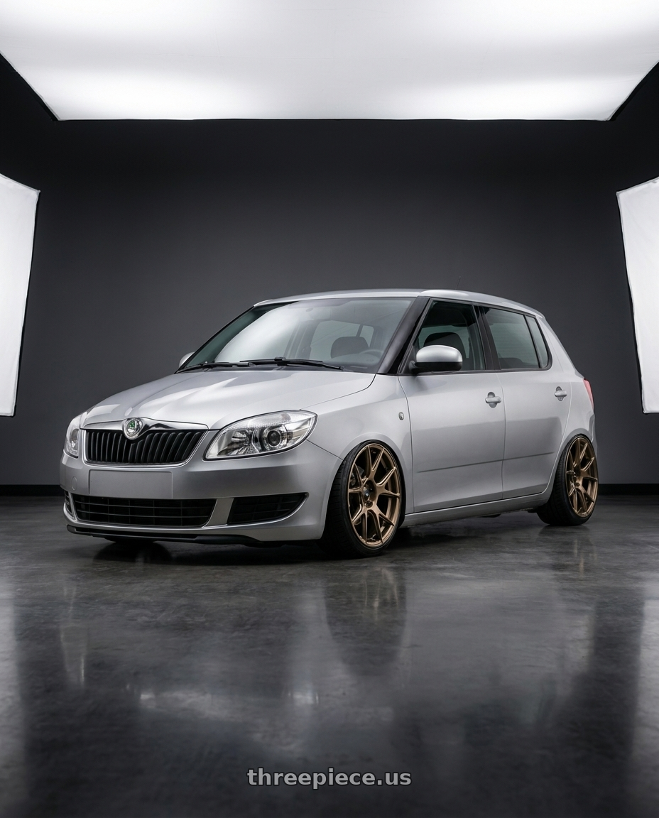 2012 Skoda fabia with Konig Ampliform 5x114.3 19x10.5+23 Gloss Bronze wheels