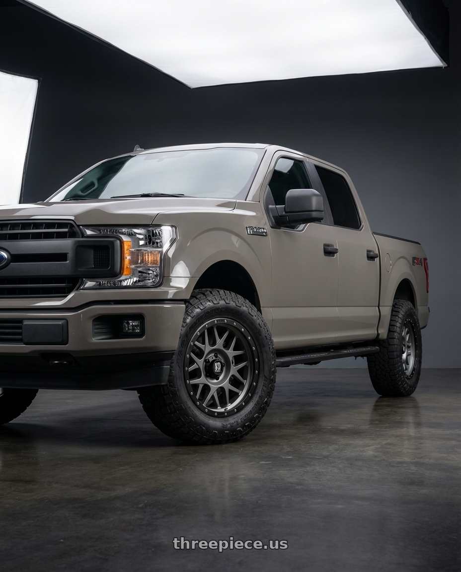2019 Ford F-150 with XD XD127 BULLY 6X135 20X9 +0 MATTE GRAY BLACK RING wheels