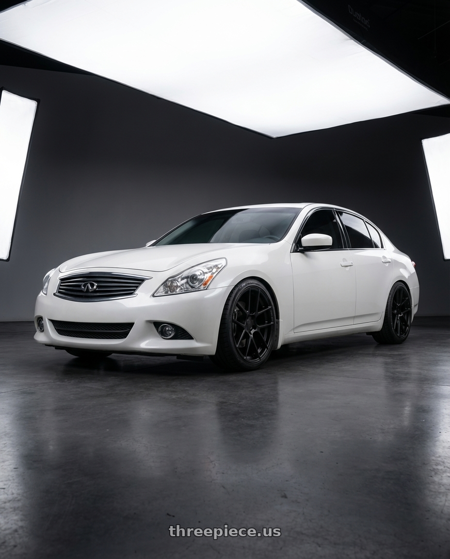 2012 Infiniti G37 with Avant Garde Wheels M510 5X114.3 19x9.5 +40 Matte Black wheels