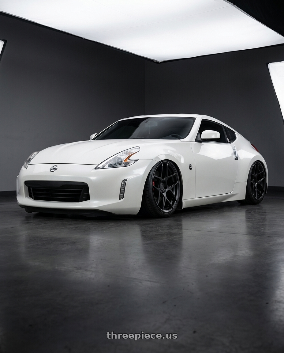 2019 Nissan 370Z with Aodhan AFF2 5x114.3 19x9.5+35 Matte Black wheels
