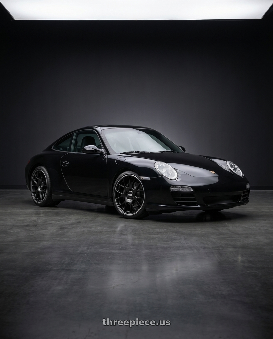2011 porsche 911 with BBS CH-R 5x130 19x11 +56 Satin Black Polished Rim Protector wheels