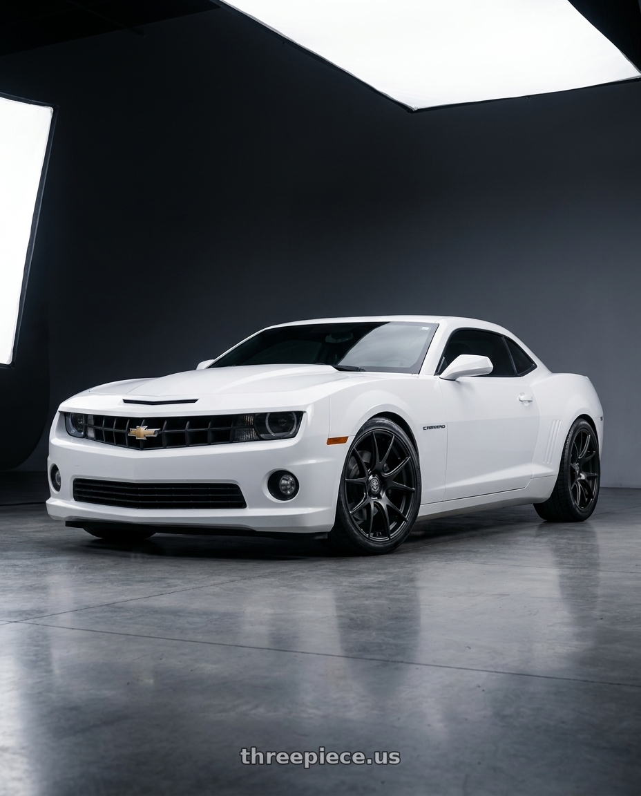 2014 Chevrolet Camaro 5th Gen with Forgestar CF5V 5x120 20x12 +52 Satin Black wheels