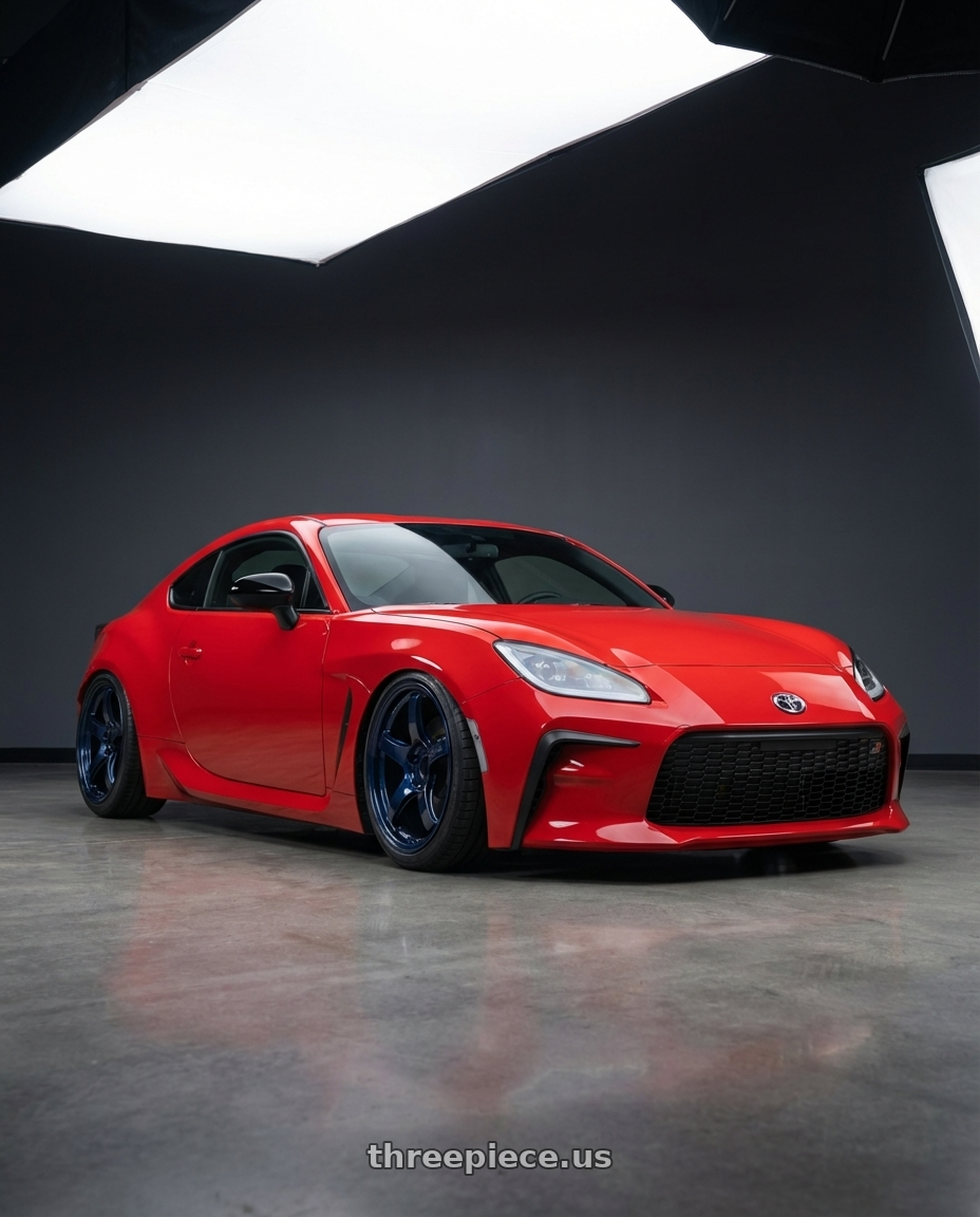 2024 Toyota GR86 with Gram Lights 57CR 5x114.3 18x9.5+12 Eternal Blue Pearl wheels