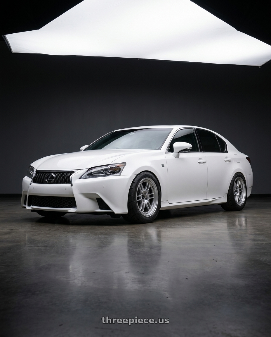 2015 Lexus GS 350 F Sport with Enkei RPF1 5x100 18x9.5+38 Silver wheels