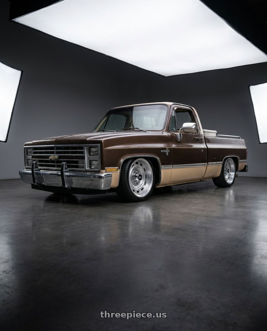 1984 Chevy C10 with Vision American Muscle 54 Cheyenne 6x139.7 22x9+25 wheels