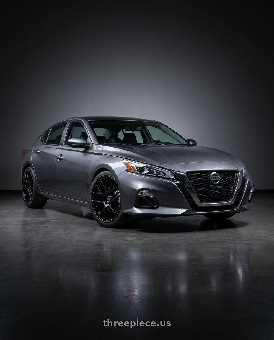 2021 Nissan Altima SV with Enkei Raijin 5x114.3 19x8+40 Black wheels