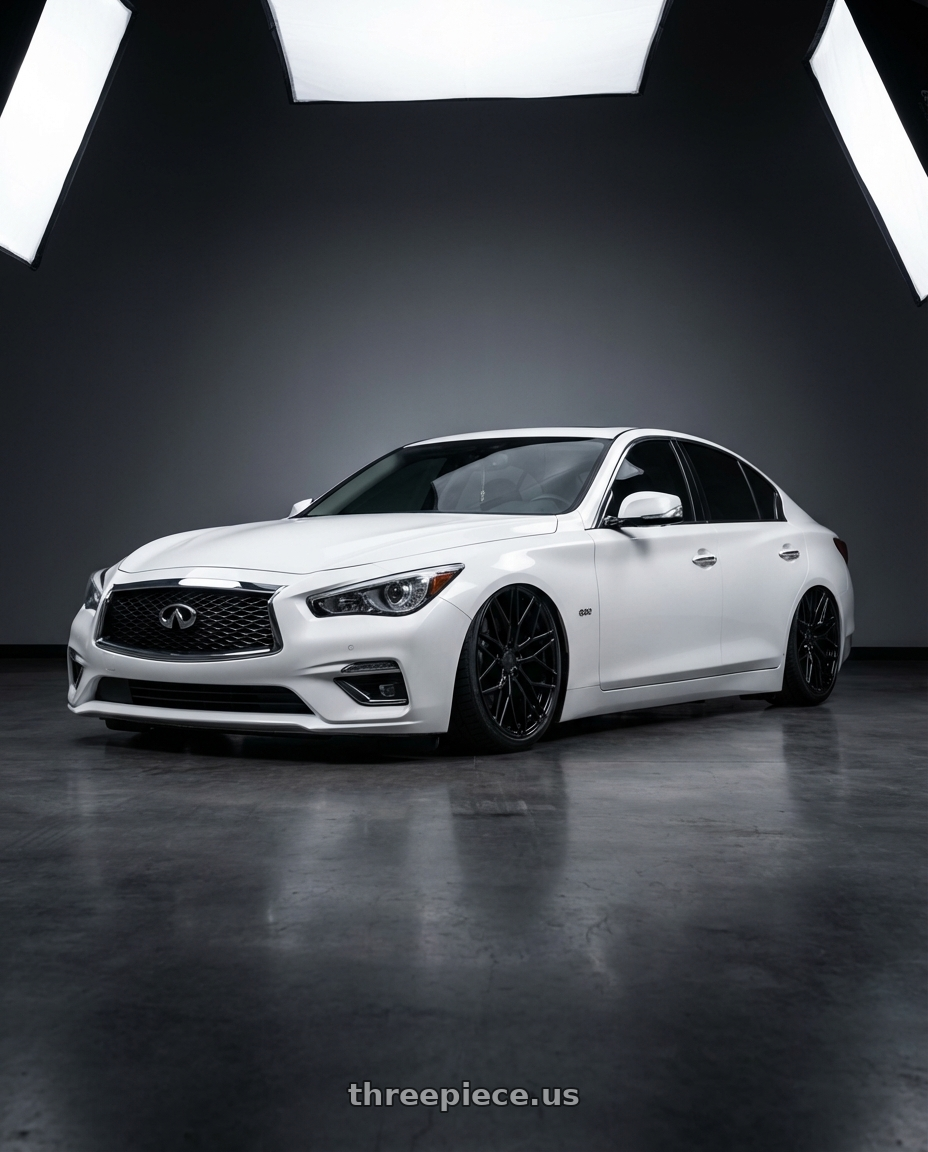 2020 Infiniti Q50 with Avant Garde Wheels M520R 5X114.3 20x10 +35 Gloss Black wheels