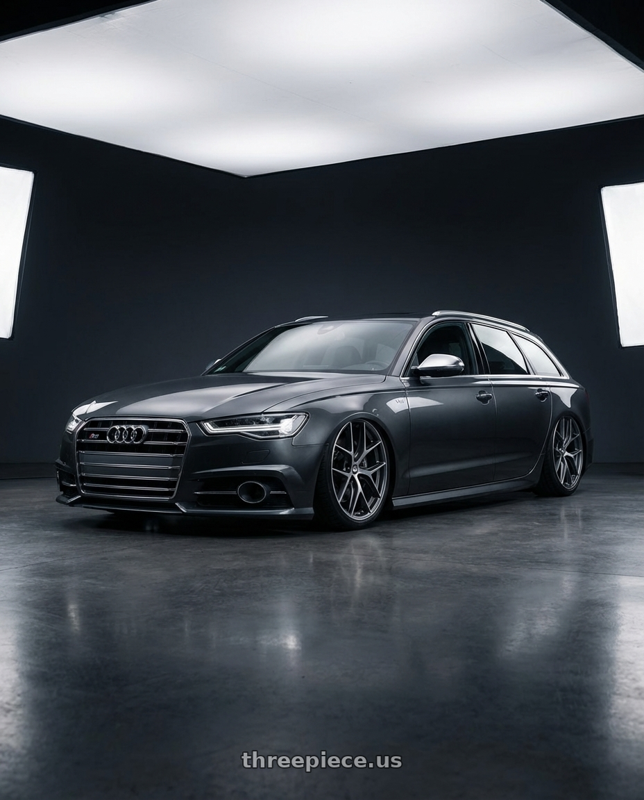 2016 Audi S6 C7 with BBS CC-R 5x112 20x8.0+27 Graphite w/ Diamond Cut Face wheels