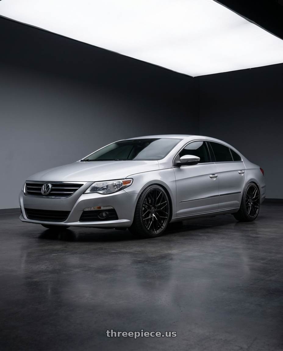 2015 Volkswagen CC with Avant Garde Wheels M520R 5X112 19x9.5 +40 Gloss Black wheels