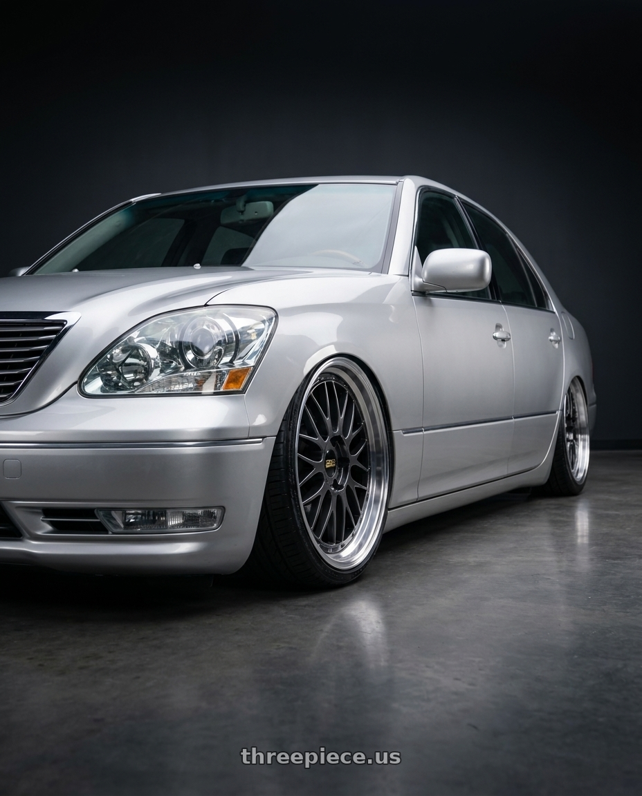 2005 Lexus LS430 with BBS LM 5x114.3 18x9.0+42 Diamond Black wheels