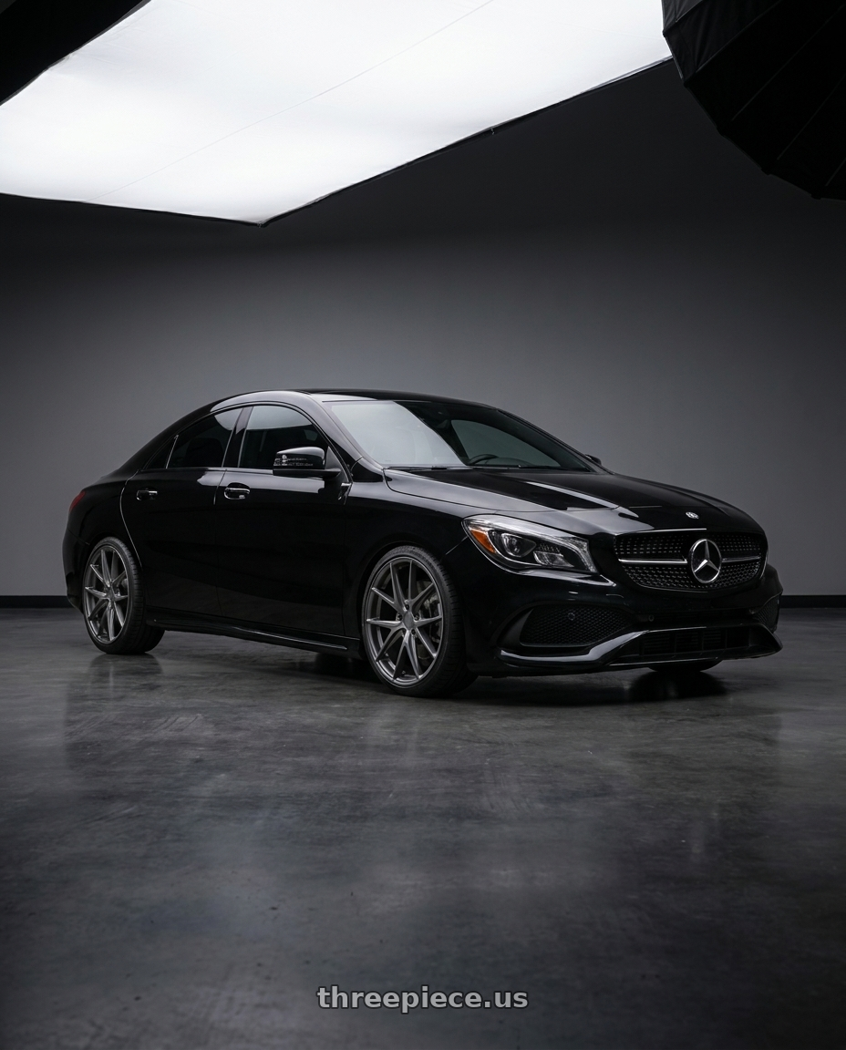 2018 Mercedes-Benz CLA C117 with Niche 1PC M116 MISANO 5X112 19X8.5 +42 MATTE GUN METAL wheels