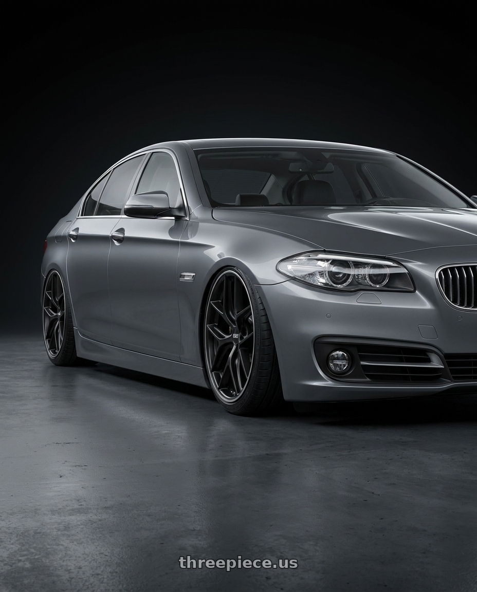 2016 BMW 5 Series F10 with BBS CC-R 5x120 20x10.5+35 Satin Black wheels