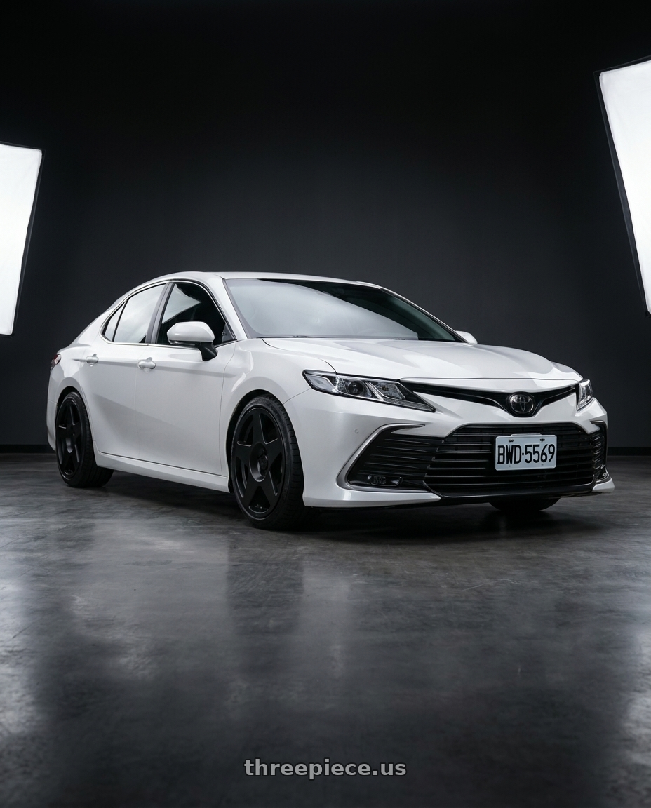 2020 toyota  Camry  with fifteen52 TARMAC 5x114.3 18x8.5 +30 ASPHALT BLACK (SATIN BLACK) wheels