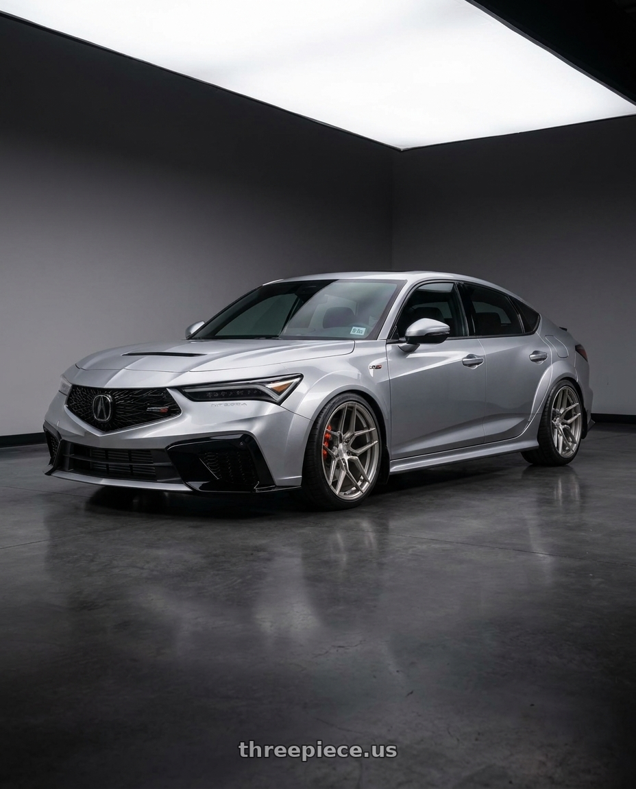2025 Acura Integra Type S with Rohana RFX11 5x120 19x9.5+35 Brushed Titanium wheels