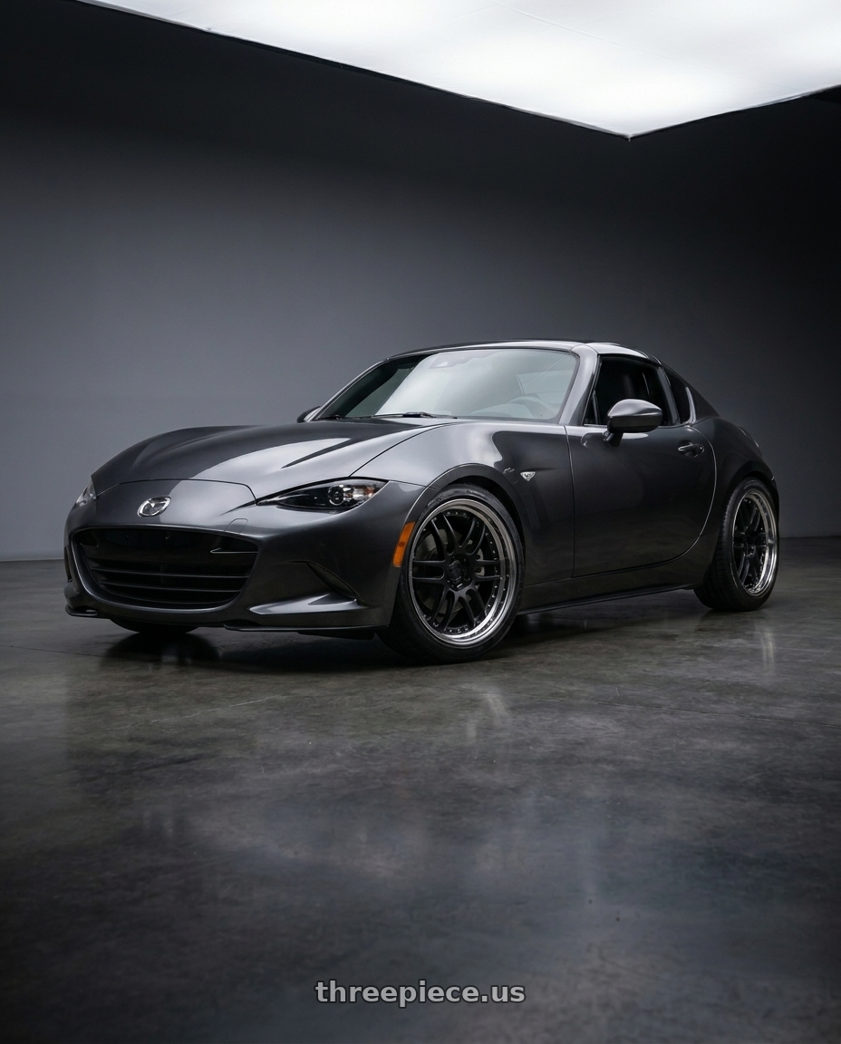 2023 mx-5 RF GT with Work Rizaltado Mesh 4x100 17x7.5+45 O Disk Matte Black wheels