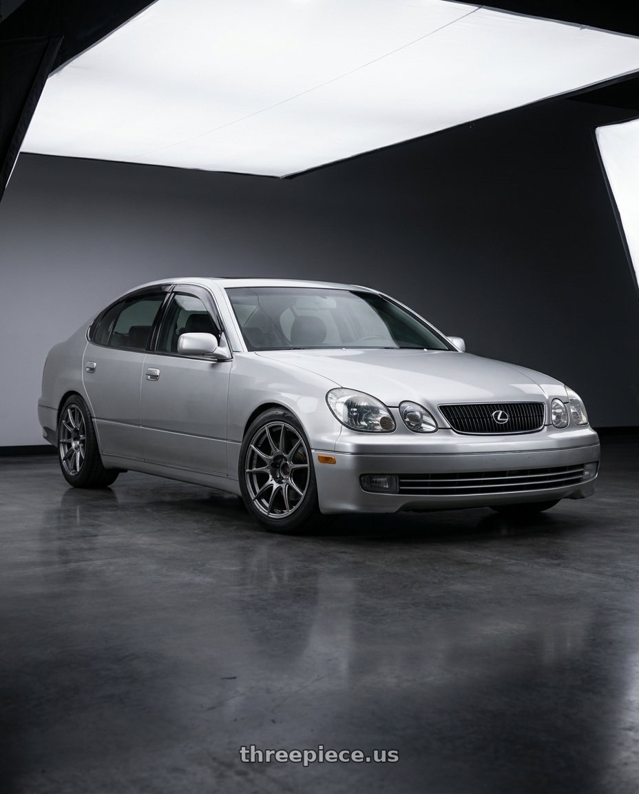 2001 Lexus gs300 with Ssr Gtx01 5x114.3 18x9.5+22  DARK SILVER wheels