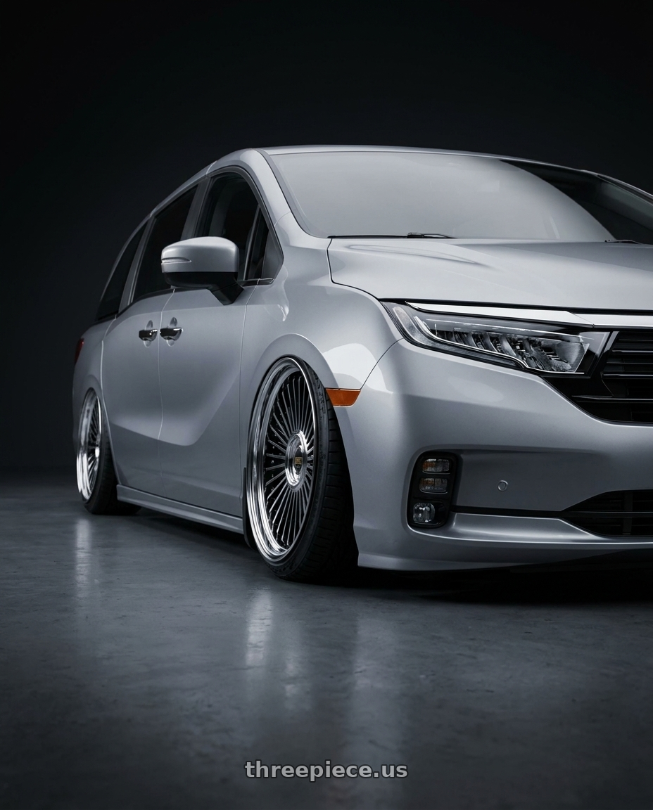2024 Honda Odyssey with Work Emitz Black Polish 5x120 20x8.0 +45 wheels