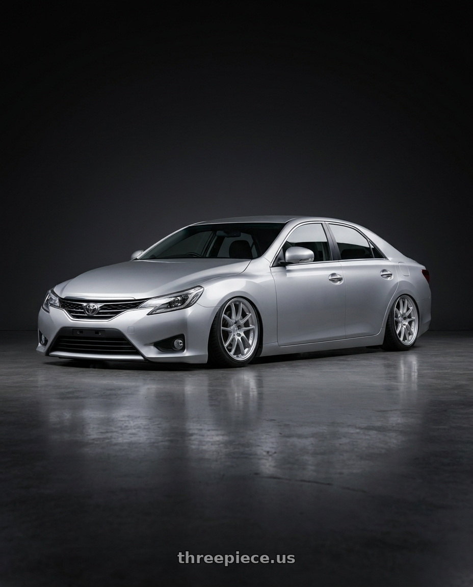 2014 Toyota reiz with Enkei PF01 5x114.3 18x8.5+35 Silver wheels