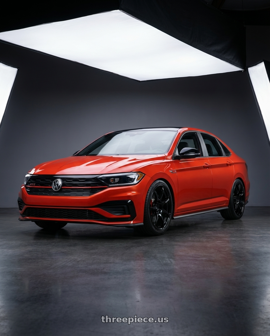 2023 Volkswagen Jetta GLI MK7 with Advan RGIII 5x112 18x8+42 Gloss Black wheels