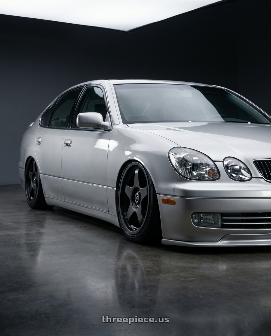 2003 Lexus Gs300 Sport Design with fifteen52 CHICANE 5x114.3 / 5x120 19x8.5 +35 ASPHALT BLACK (SATIN BLACK) wheels