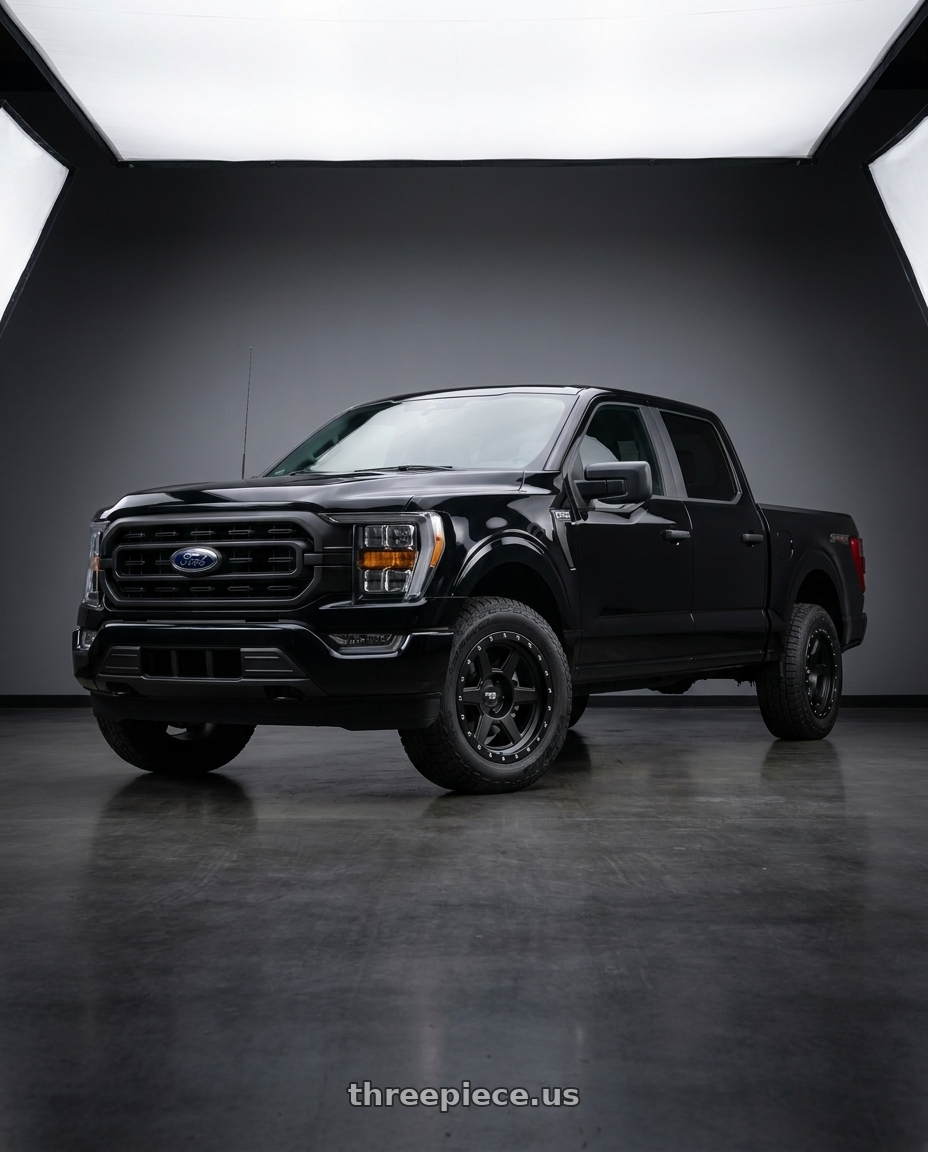 2021 Ford F-150 XL with Dirty Life Compound 9315 6x135 20x9-12 Matte Black wheels