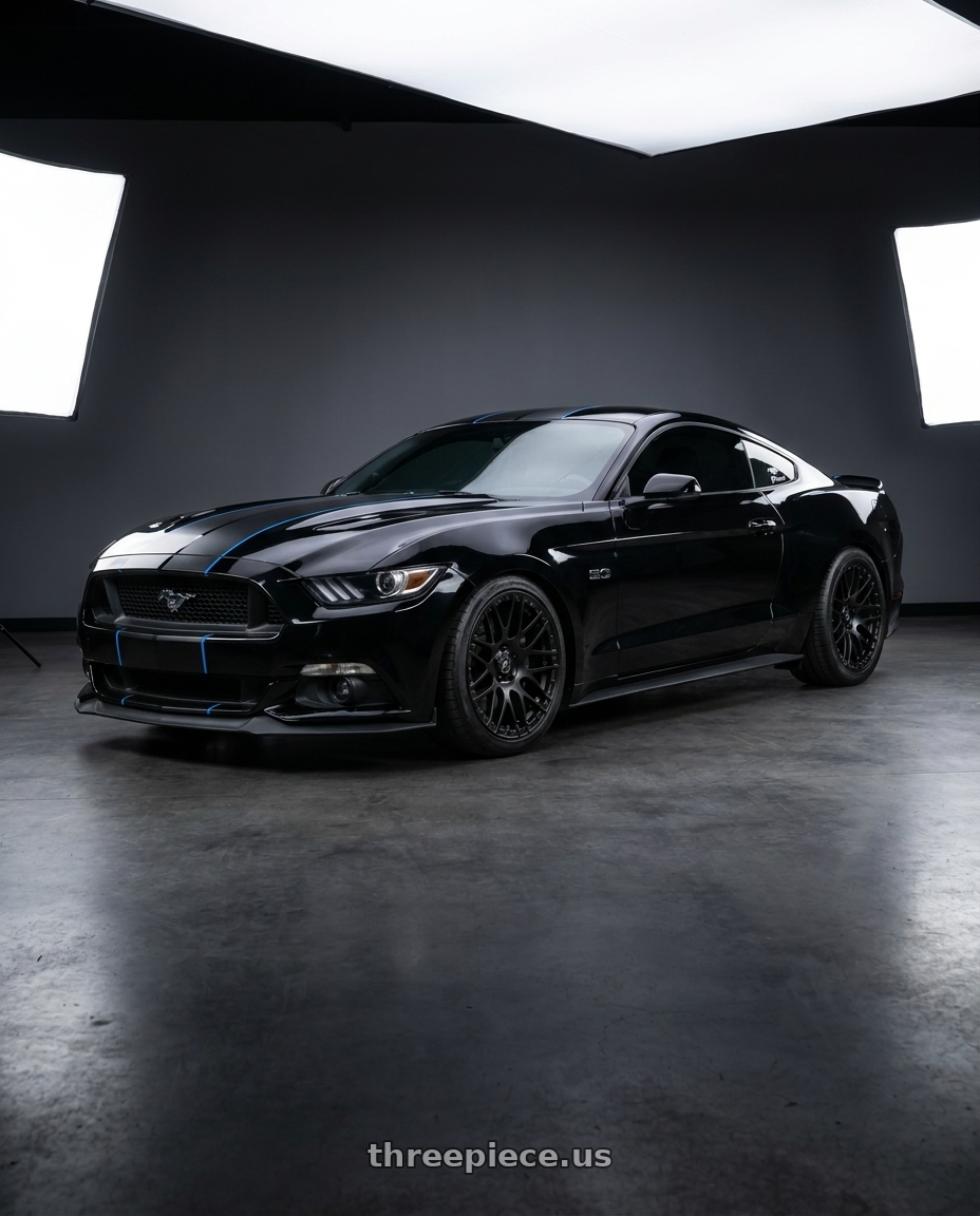 2017 Ford Mustang gt premiu with Forgestar F14 Beadlock 5x120 15x10 +45 Satin Black wheels