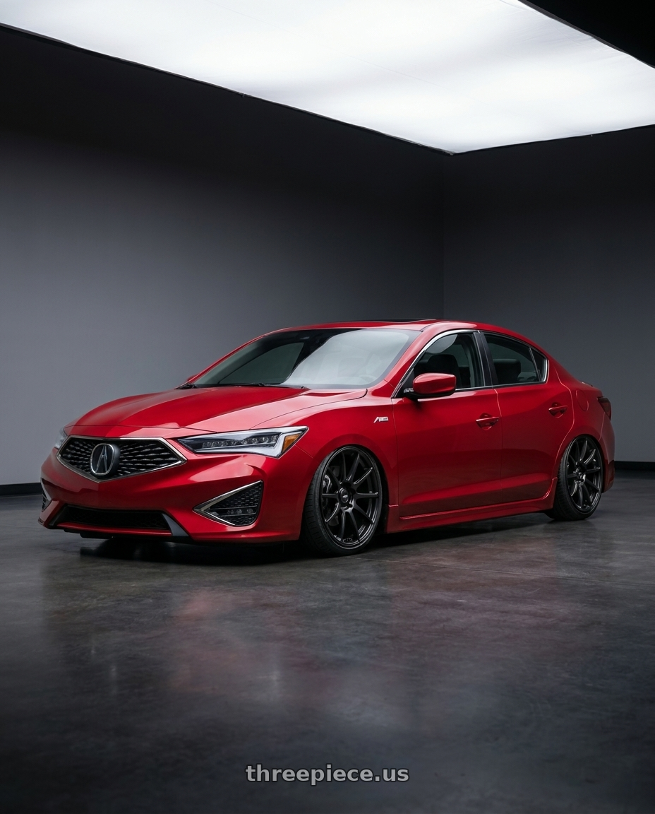 2012 Acura ILX with Ssr Gtv02 5x114.3 18x8+35  FLAT BLACK wheels