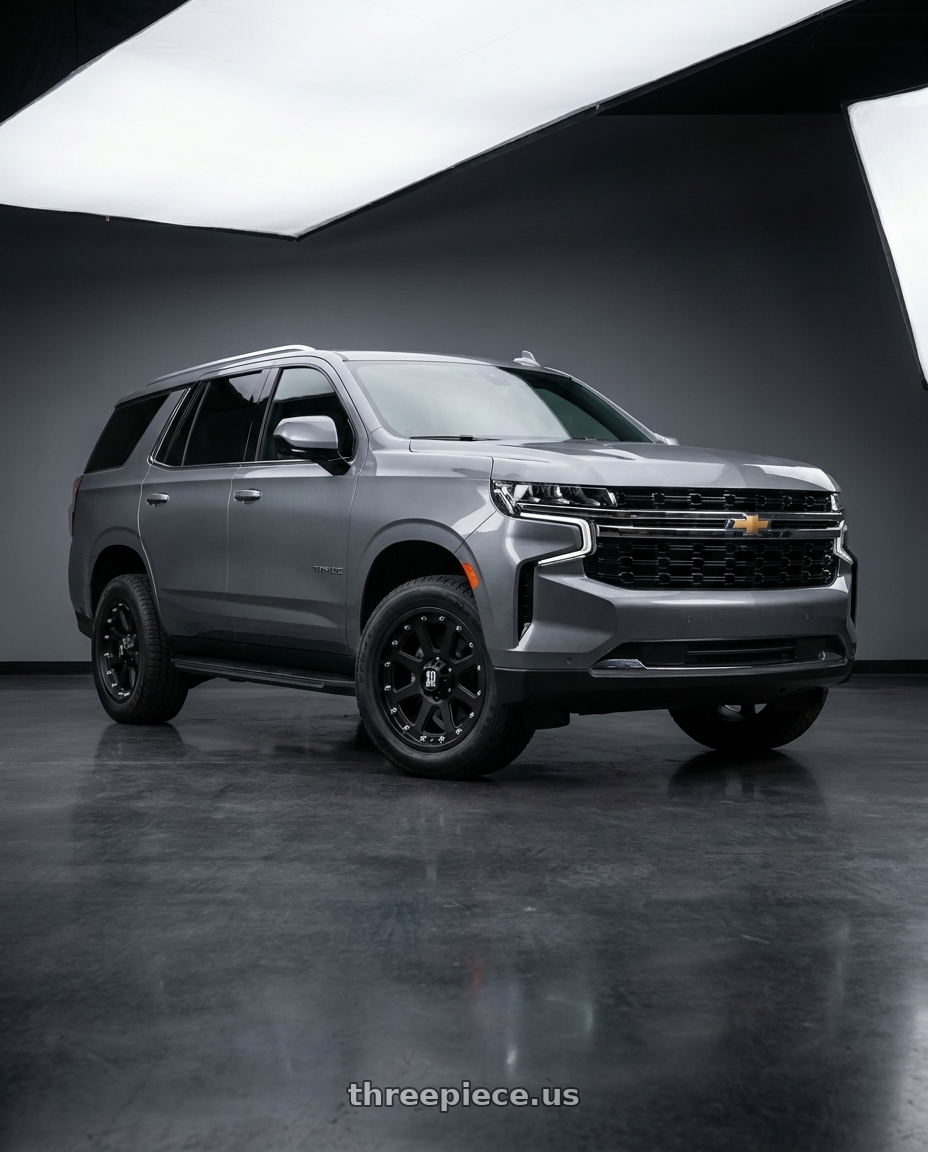 2021 Chevrolet Tahoe LS with XD XD798 ADDICT 6X139.7 17X9 -12 MATTE BLACK wheels