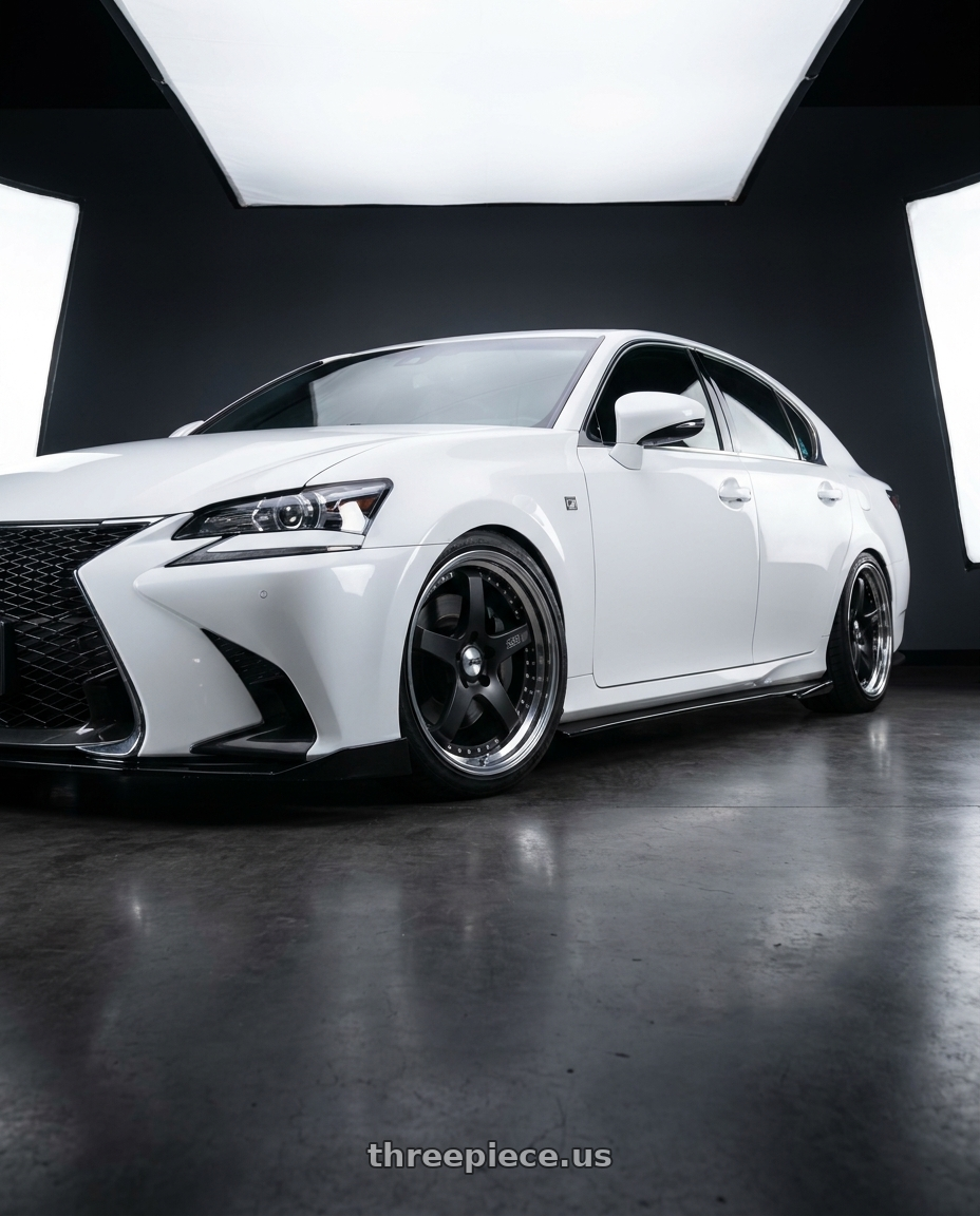 2018 Lexus GS 350 F Sport with SSR Professor SP4 4X100 18X9.5 0 HP Disk Flat Black wheels